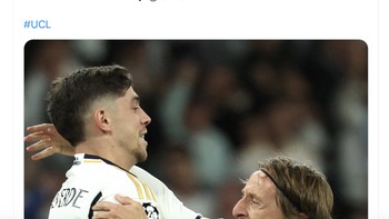 Ini kejar-kejaran skor antara Madrid lawan City. Foto: Twitter