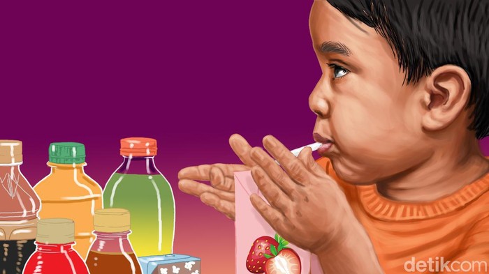 Ilustrasi Minuman Berpemanis dalam Kemasan
