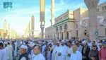 Jemaah Salat Id di Masjid Nabawi Membeludak