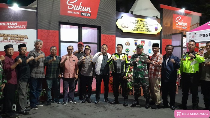 Sekda Klaten Jajang Prihono bersama jajaran Forkopimda, OPD, dan Polres Klaten menggelar pemantauan pospam di Kabupaten Klaten, Selasa (9/4/2024)