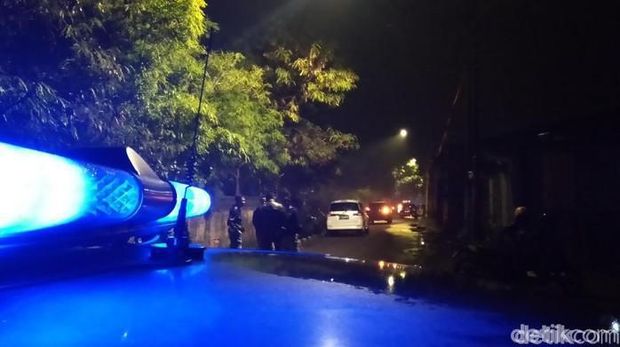 Suasana TKP penembakan dua begal di Bandung