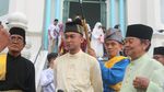 Ribuan Jemaah Salat Bersama Sultan Deli di Masjid Raya Al-Mashun