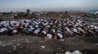 Pelaksanaan Salat Idul Fitri berlangsung tertib.