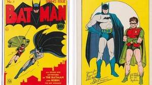 Heritage Auctions juga sukses melelang sampul komik Batman volume pertama dari 1940 menjadi karya seni termahal dengan angka Rp 30,9 miliar. Gambarnya menampilkan Batman dan Robin yang tengah berayun bersama-sama di atas langit kota Gotham. Foto: Istimewa