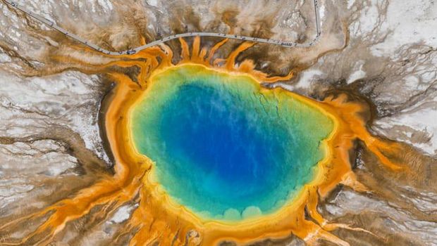 Grand Prismatic Spring in Yellowstone National Park.