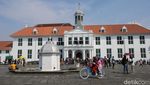 Hari Kedua Lebaran, Kota Tua Jakarta Diserbu Pengunjung