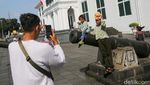 Hari Kedua Lebaran, Kota Tua Jakarta Diserbu Pengunjung