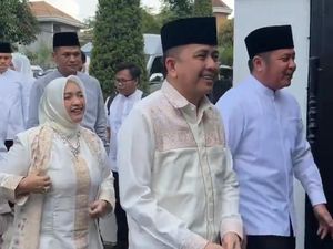 Pj Gubernur Sumsel Silaturahmi ke Kediaman Cagub Herman Deru-Mawardi Yahya