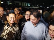 Airlangga Ngaku Tak Bahas Politik dengan Prabowo Saat Open House