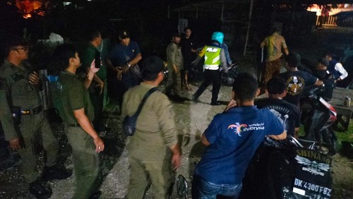 Tiga buruh bangunan terlibat keributan di sebuah rumah bedeng di Jimbaran, Kecamatan Kuta Selatan, Badung, Bali, pada Rabu (10/4/2024). (Foto: Istimewa/Polresta Denpasar)