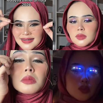 Viral Tren Shimmer, Wanita Ini Pakai 'eyeliner' Bisa Menyala