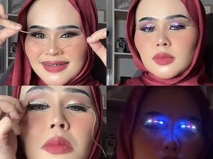 Aksi Siti Nurhaliza yang memakai ‘eyeliner’ yang bisa menyala untuk Lebaran 2024, bikin ngakak warganet di TikTok.