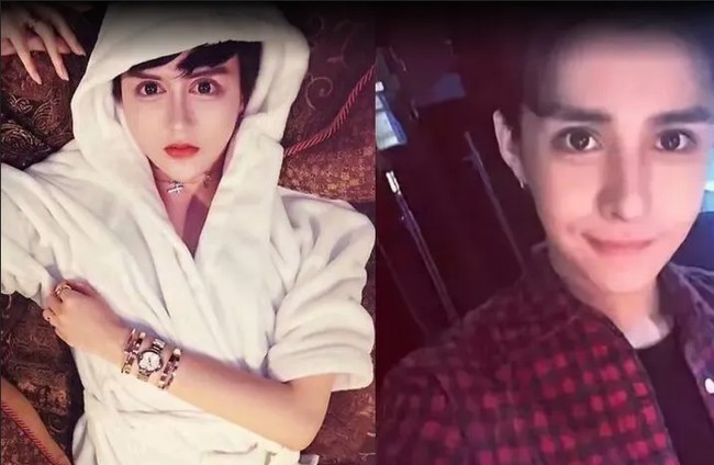 Hal tersebut dikarenakan sang influencer asal China punya wajah meruncing, hidung panjang, mata bulat, dan kulit yang sangat putih tapi tampak tidak natural. Foto: Weibo Lin Hao Yang