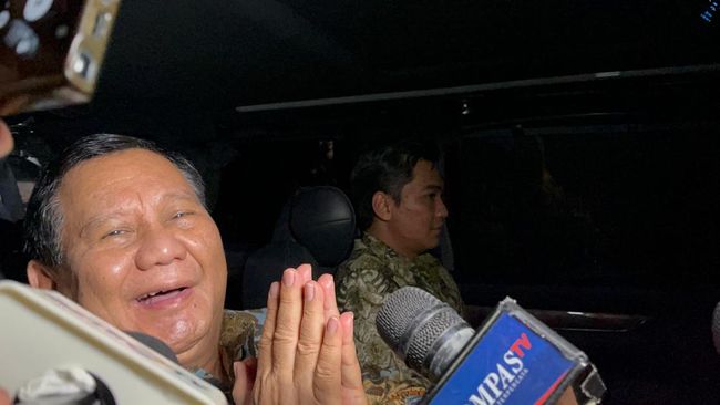 Prabowo usai berlebaran dengan SBY dii Cikeas
