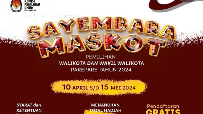 Sayembara maskot Pilwalkot Parepare 2024.