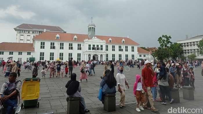 Suasana Museum Fatahillah di libur lebaran, Jumat (12/4/2024).