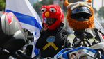 Aksi Motoran Dukung Pembebasan Sandera Israel