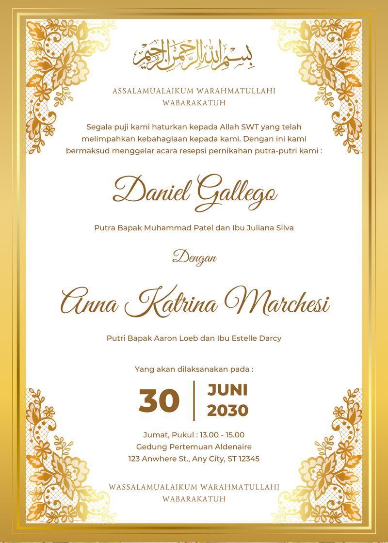 30++ Contoh Undangan Pernikahan yang Simple dan Elegan