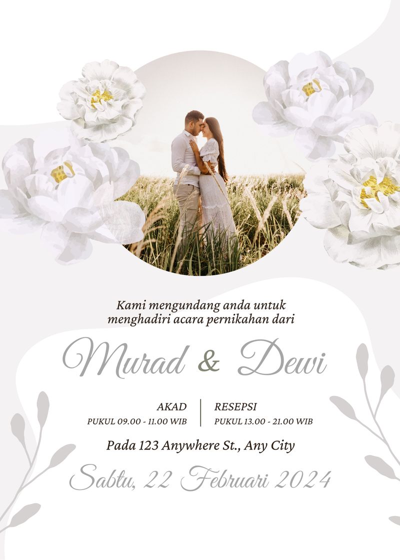 30++ Contoh Undangan Pernikahan yang Simple dan Elegan
