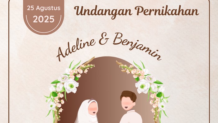 Contoh Undangan Pernikahan Simple dan Elegan