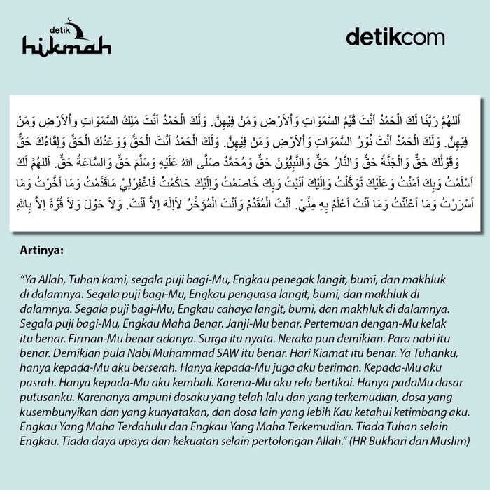 Doa setelah Tahajud Lengkap dengan Arab dan Artinya