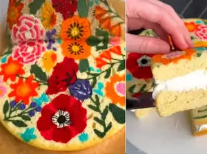 Kue Ini Viral Berkat Motifnya yang Terlalu Cantik, Bikin Sayang Dimakan!