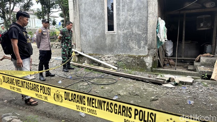 Lokasi penemuan benda diduga granat di Bone.