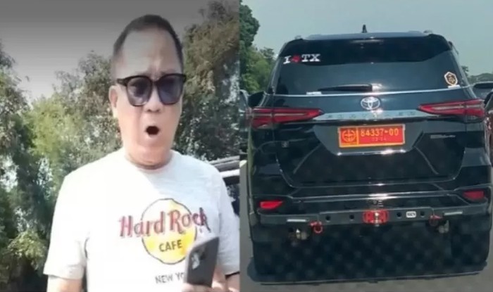 Pengemudi Fortuner pelat TNI ngaku adik jenderal.