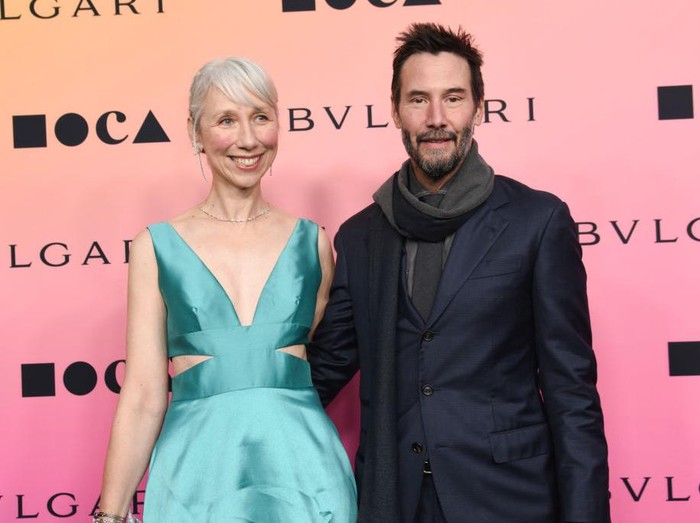 LOS ANGELES, CALIFORNIA - APRIL 13: Alexandra Grant and Keanu Reeves attend The MOCA Gala 2024 at The Geffen Contemporary at MOCA on April 13, 2024 in Los Angeles, California. (Photo by Olivia Wong/WireImage)