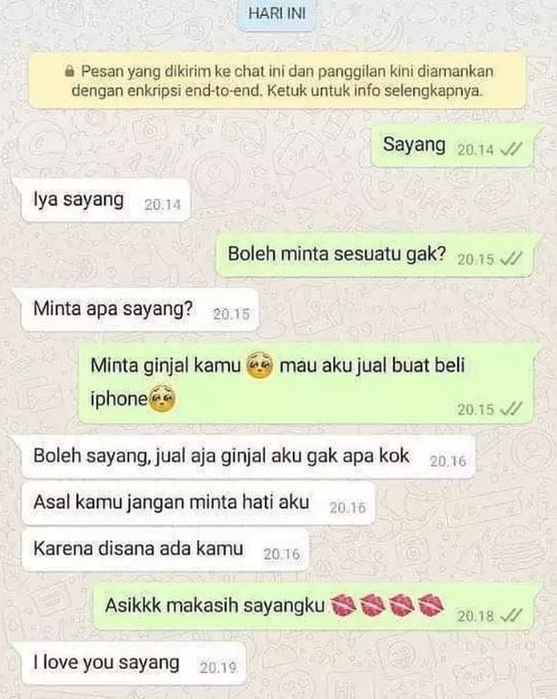 Chat kocak ini lumayan cringe dan bisa bikin yang baca ikut malu bacanya. Ada-ada aja, deh.