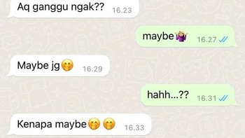 Maybe artinya sayang. Ini yang ajarin siapa? Foto: X/txtdarigajelas