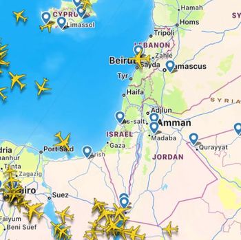 Penerbangan Melalui Israel Kosong Akibat Kekhawatiran Serangan Drone Iran