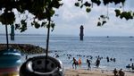 Suasana Pantai Sanur di Hari Terakhir Libur Lebaran 2024