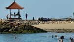 Suasana Pantai Sanur di Hari Terakhir Libur Lebaran 2024