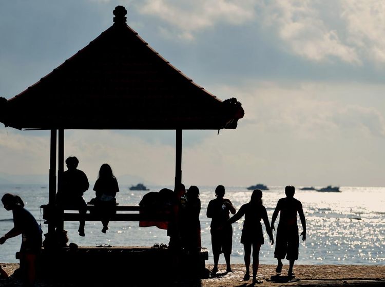 Suasana Pantai Sanur di Hari Terakhir Libur Lebaran 2024