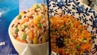 Tertarik dengan foto campuran nasi dan sayur pada kemasan makanan frozen, ada netizen yang berujung zonk. Ia tak mengira isiannya hanya potongan sayur beku kecil tanpa nasinya. Foto: Bored Panda