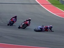 Detik-detik Marquez Crash Saat Pimpin Balapan MotoGP AS
