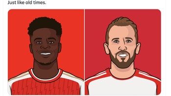 Di hari yang sama, Arsenal memble di saat terakhir Liga Inggris dan Harry Kane gagal juara, seperti yang biasanya terjadi di masa silam. Foto: Twitter