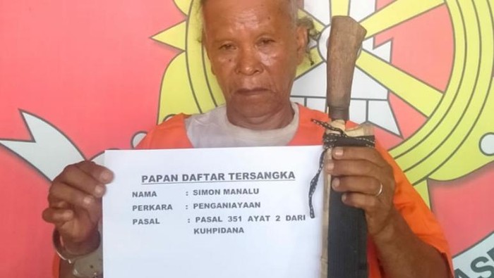 Pelaku penganiayaan terhadap adiknya sendiri ditangkap Polres Dairi. (Dok Polres Dairi)