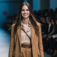 Alba pun tampil sebagai model catwalk virtual di Milan Fashion Week. Ia tampil dalam busana serba Gucci.  Foto: Instagram