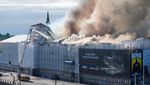 Bursa Saham Bersejarah Kopenhagen Kebakaran, Puncak Menara Runtuh