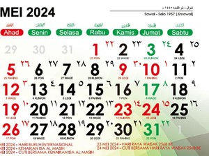 Jadwal Cuti Bersama Bulan Mei 2024 Lengkap