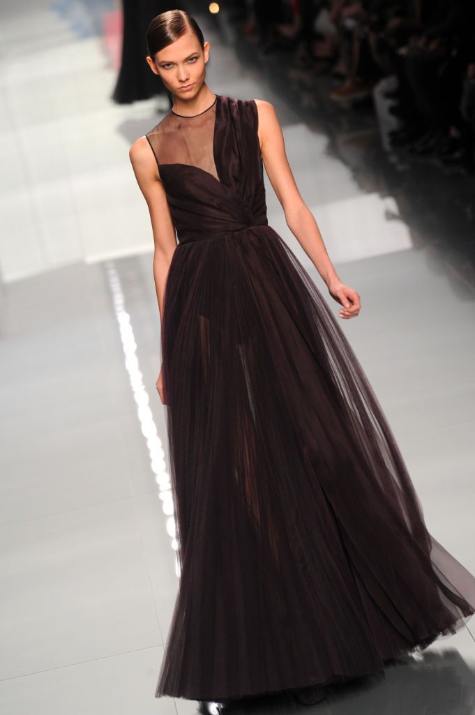 Model Karlie Kloss on the runway at Christian Dior's fall 2012 show at Musee Rodin. (Photo by Fairchild Archive/Penske Media via Getty Images)