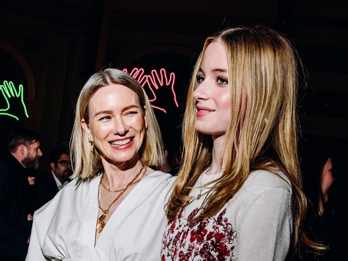 Naomi Watts and daughter Kai Schreiber at Dior Pre-Fall 2024 Show held at the Brooklyn Museum on April 15, 2024 in New York, New York. (Photo by Nina Westervelt/WWD via Getty Images)