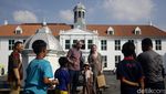 Potret Kota Tua Jakarta Masih Ramai Meski Libur Lebaran Telah Usai