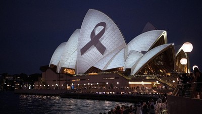 Sydney Opera House Diterangi Pita Hitam Peringati Penikaman Massal