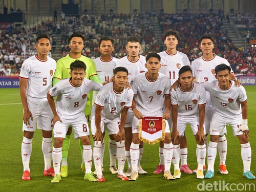 Timnas Indonesia U-23 saat melawan Qatar di Piala Asia U-23 2024