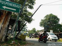 Awas Gaes, Ada Tiang Miring di Pondok Cabe Tangsel