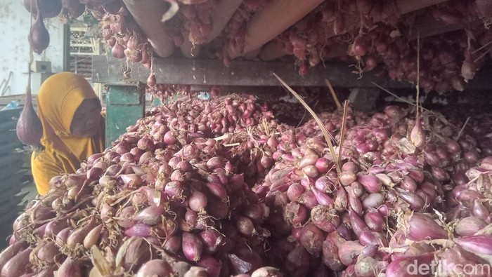 Bawang merah di Brebes. Foto diunggah Rabu (17/4/2024).