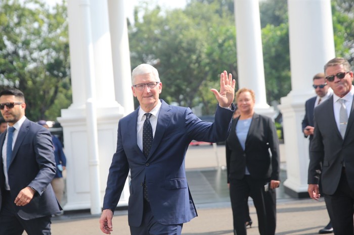 CEO Apple Tim Cook tiba di Istana (Grandyos-detikcom)